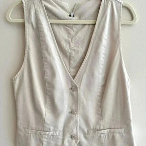 Young Fabulous & Broke Veda Vest, Tan/Beige/Cream, Size Large